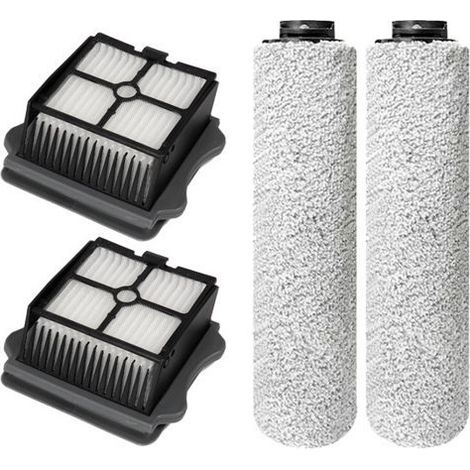 Set di spazzole a rullo di ricambio zhan per Tineco Floor ONE S3, accessori per Tineco Floor 3, 2 spazzole a rullo, 2 filtri per Ti (1/5)