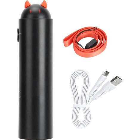 Mini ventilateur télescopique portable avec batterie externe et chargement USB pour la maison et le bureau (DC5V, noir) (1/2)