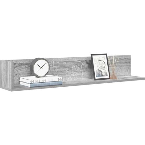 Wandregale 2 Stk. Grau Sonoma 100x16,5x16,5 cm Holzwerkstoff