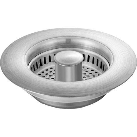 Crépine d'évier 9 cm en acier inoxydable (1/5)
