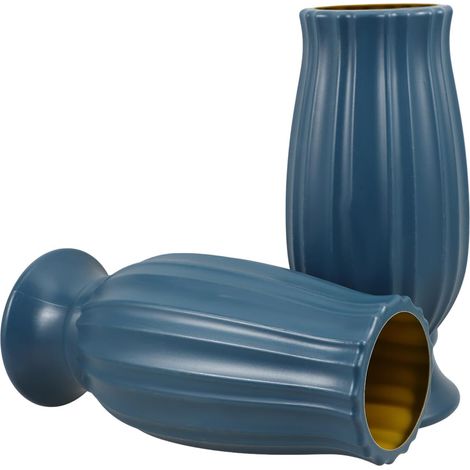 Lot de 2 Vases pour Cimetière en PE, Porte-Fleurs Commémoratifs Sécurisés et Faciles à Installer, Décoration Extérieure pour Pierre Tombale et Sépulture (1/5)