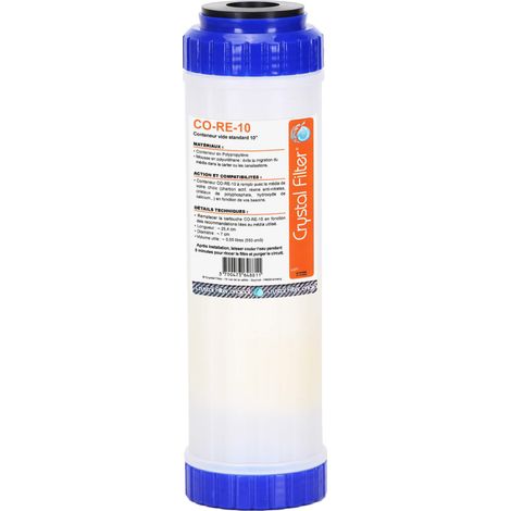 Conteneur vide 10'' standard Rechargeable CO-RE-10 Crysral Filter® (1/4)