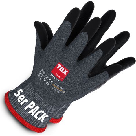 TOX Flex Fit Arbeitshandschuhe , Montagehandschuhe Gr. 10 (5 Paar) 006900110 (1/5)
