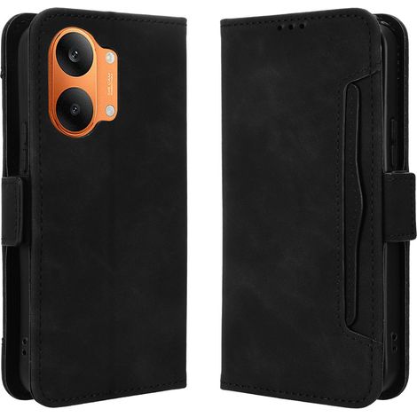 Custodia a libro per Xiaomi Poco X8 Pro Max, con slot per carte, nera (1/5)