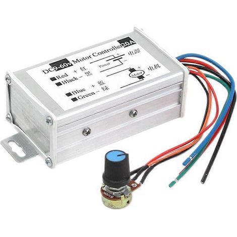 DC9V 12V 24V 48V 60V 20A PWM Motor Speed Controller 0-1200W-- (1/5)
