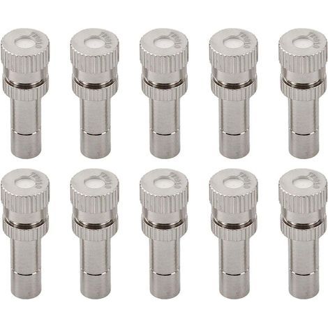 Schnellanschluss-Zerstäuberkopf, Nebeldüse für Gartenbewässerungsgeräte, 10 Stück, 0,3 mm (0,0118 Zoll) und 0,1 mm (0,0039 Zoll) (1/5)