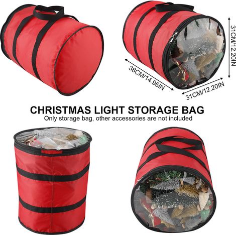 Non Waterproof Christmas Lights Storage Bag Nylon Storage Bag (1/5)