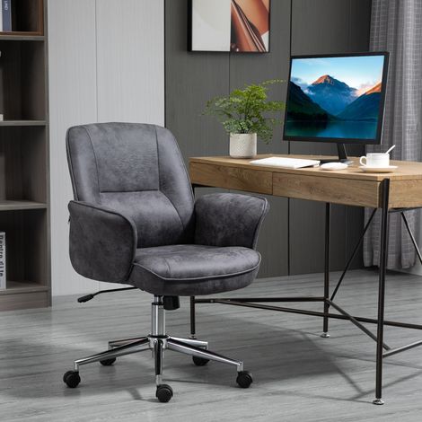 Silla de oficina XXL ergonómica basculante, regulable en altura, 120 kg, gris oscuro (1/5)