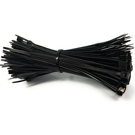 KOWOLL Lot de 100 attaches de câble noires de 100 x 2,5 mm (1/5)