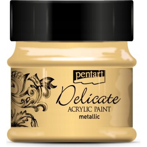 Pentart DELICATE vernice acrilica metallizzata lucida per decoupage 50ml ORO