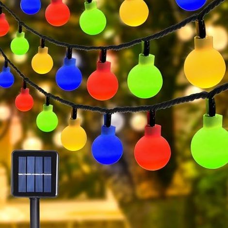 Guirlande lumineuse LED, 100 diodes, 12 m, à énergie solaire, 8 modes, pour la décoration intérieure, les fêtes, le jardin et les événements.-AquaForge (1/5)