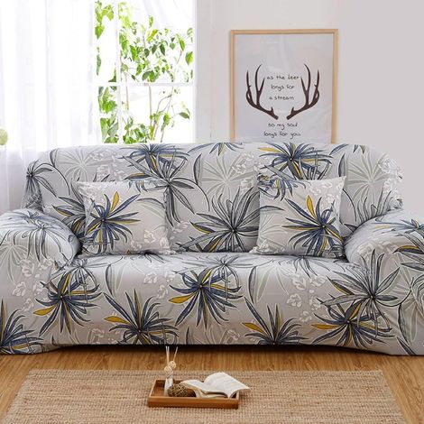 JSSEVN - Stretch sofa covers, 3D printed spandex sofa covers, non-slip sofa cover, washable sofa (Size: 1 Seater (90-140cm)) (1/5)