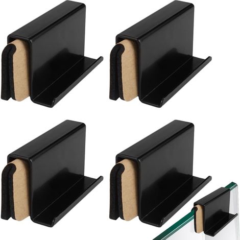 4 Pièces Poignées De Porte en Verre, pour Vitrines, Portes en Verre Pinces Dissimulées Pour Porte De Placard, Pour Portes Vitrées Sans Cadre D'une Épaisseur De 5 à 6 mm (1/5)