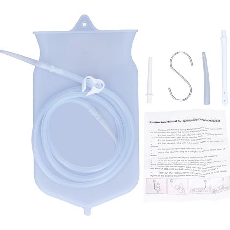 Kit de lavement intestinal en silicone 2L pour nettoyage du côlon à domicile (1/5)