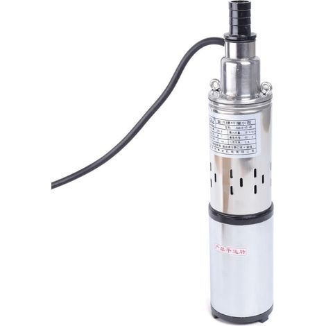 Pompe Immergée pour Puits Profond Solaire, 280W, Débit 960L/h, Hauteur 60m, Pompe de Puits Submersible, IPX8 Étanche, Idéal pour Irrigation, Jardin et Usage Domestique