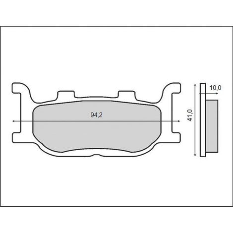 PASTILLAS DE FRENO BRENTA KH199 (ORGÁNICAS) DELANTERAS PARA YAMAHA YP 250/400 MAJESTY, FZ6, XJ6, XVS 1100, MT03, XV125/250
