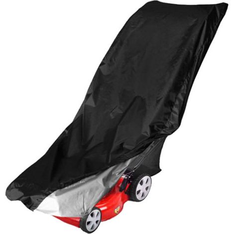 Housse pour tondeuse à gazon, étanche, anti-poussière et anti-UV, en 210D, avec cordon de serrage pour extérieur/intérieur - 188 x 99 x 63,5 cm (1/5)