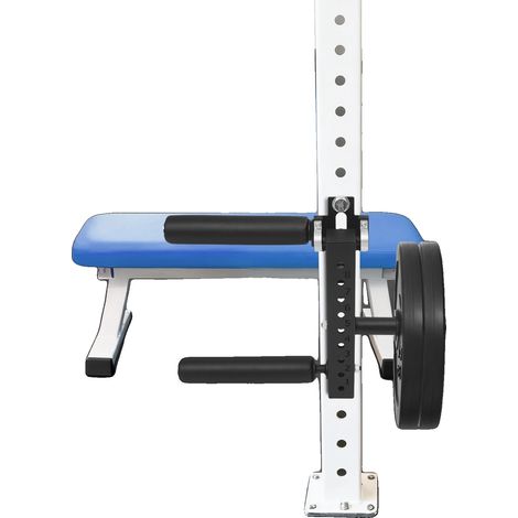 Máquina de extensión y flexión de piernas, posiciones ajustables, capacidad de 120 kg, color negro. (1/5)