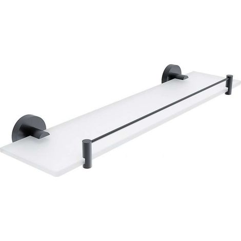 Nimco Unix - Mensola, 50 cm, vetro satinato/nero opaco UNC 13091BX-50-90 (1/2)