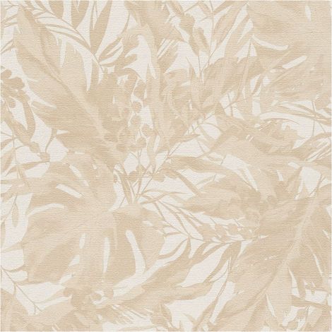 Nature wallpaper wall Profhome 790631 hot embossed non-woven wallpaper slightly textured with floral ornaments subtly shimmering cream ivory beige oyster white 5,33 m2 (1/5)