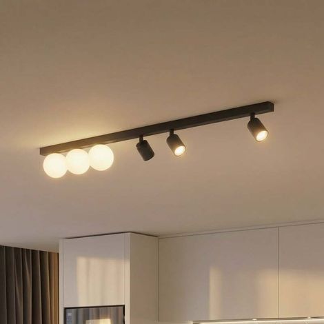 [GEBRAUCHT] B-Ware Deckenleuchte Lampe Vox Glas Schwarz Wohnzimmer Esszimmer Küche Flur 6 Flamm824 (1/2)