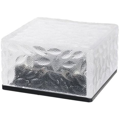 DEESSE SHOP-Lampe de Paysage Extérieure étanche à Lumière Solaire en Forme de Brique de Glace avec Batterie (Lumière blanche) (1/5)