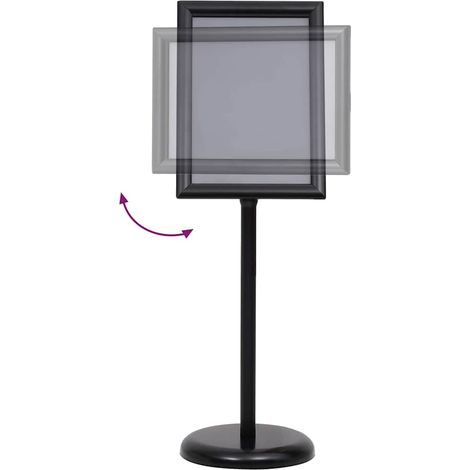Maison Exclusive - Supporti per poster 2 pcs Nero 45 x 32,7 x 108 cm Alluminio