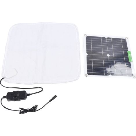 Couverture chauffante solaire 12 V 50 W à chauffage rapide et uniforme, douce et portable, pour animaux de compagnie, idéale pour la voiture et l'extérieur. (1/5)