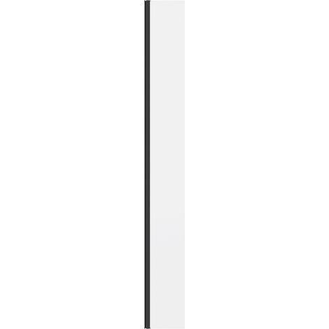 Matte Black Walk In Shower Enclosure Wet Room Glass Screen Return Panel - 215x1950mm (1/4)
