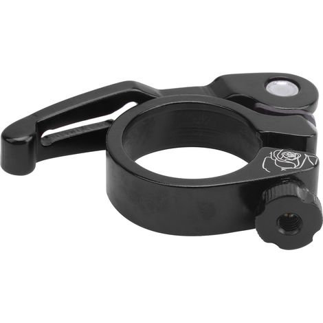 Collier de fixation rapide en alliage pour selle de vélo route et VTT, diamètre 31.8 mm, couleur noire (1/5)