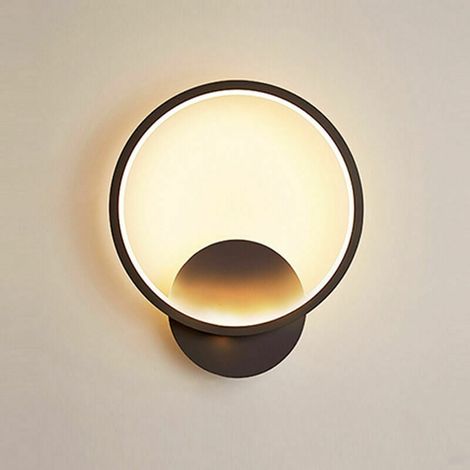 Applique Murale LED - 14 W - 3000 K - 220 V - Aluminium Noir Mat - Abat-jour Acrylique Blanc - IP65 - Rotation 270° - Pour Intérieur et Extérieur