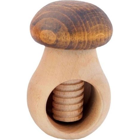 Cascanueces de madera, herramienta para abrir fácilmente todo tipo de frutos secos: avellanas, almendras, nueces pecanas, pistachos. Cascanueces de madera maciza natural, una excelente idea para regal (1/4)