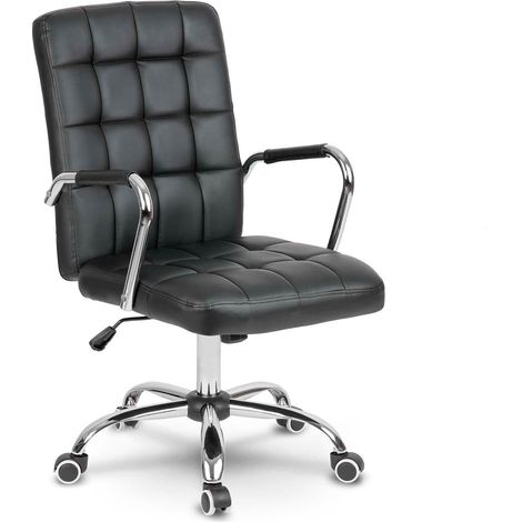 Ergonomischer burostuhl aus echtem leder - benton black
