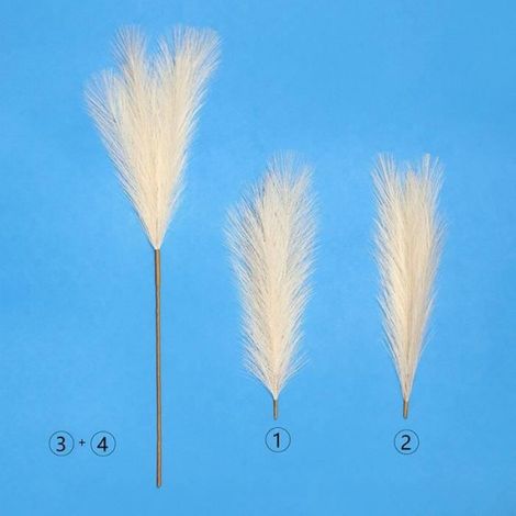 Fausse Fleur - Roseaux De Pampas Artificiels - Bleu - 110 cm - Décoration Intérieure Contemporaine - 1 Pièce (1/4)