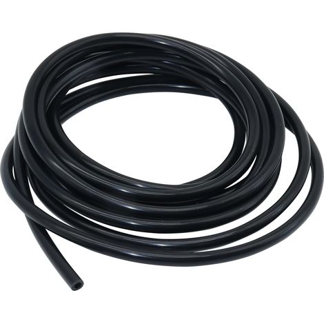 Tuyau flexible en silicone - 9 mm x 11 mm x 4 m, Pour eau et air - Pour transfert de pompe - Noir (1/5)