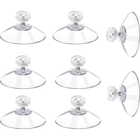 30 Pièces Ventouses de Fixation Transparentes Ø 41 mm, en Plastique PVC avec Filetage et Écrous Moletés,Ventouses à Visser sans Perçage pour Fenêtre, Voiture et Suspension (1/5)