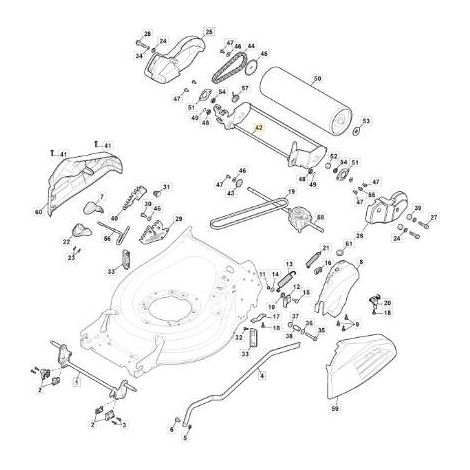 HINTERACHSE VNN. MP2 554 ORIGINAL STIGA ROLLER – 381302909/0