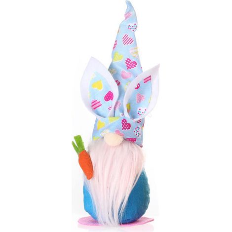 Poupée lapin de Pâques sans visage, gnome oreilles de lapin mignon, elfe en forme de lièvre pour décoration maison, accessoires fête, cadeau enfant. (1/5)