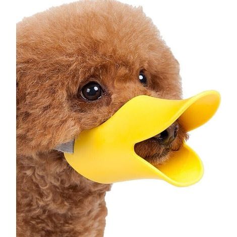 Museruola in silicone per cani – Anti-morso – Circonferenza 15 cm – Regolabile da 18 a 30 cm – Per cani da 3 a 7 kg (1/5)