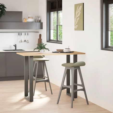 Pied de meuble,Pieds de table de bar en U 2 pièces Anthracite 40 x (100-101) cm Acier CFW36277 (1/5)
