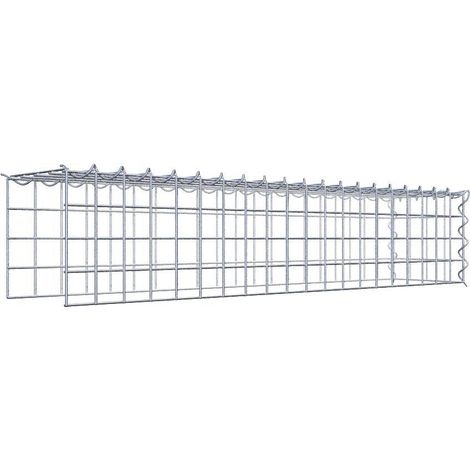 Gabiondeco - Gabion - Element de prolongation en hauteur et en longueur 100 cm x 20 cm x 20 cm (L x H x P). maille 5 x 5 cm. Spirale. Attention il manque deux grill... (1/5)
