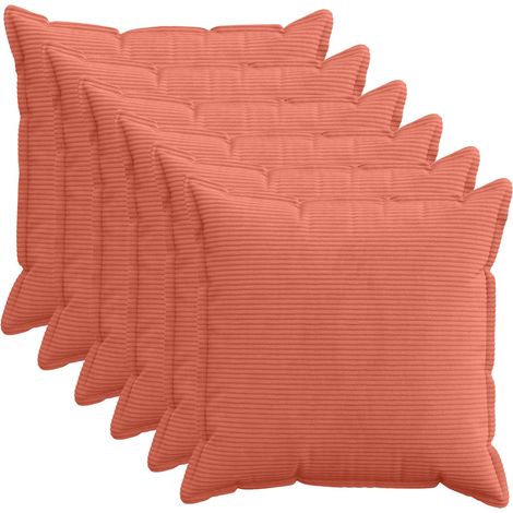 Housse de coussin 6 pc HOUTEN Rouge orange 70 x 70 cm vidaXL