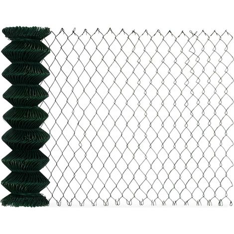 Maschendrahtzaun PVC-Beschichtung Grün Höhe: 2 Meter Länge: 25 Meter