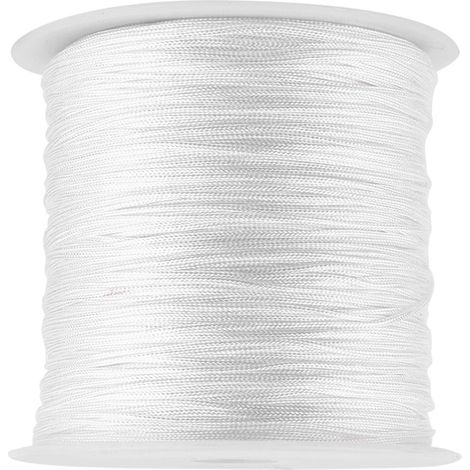 100 Meter weiße Nylon-Makrameeschnur für Shamballa-Armbänder und chinesische Knoten (1/5)