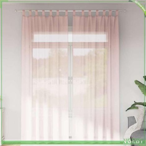 Rideau en voile - FAFEISY - 4102190 - Rose clair - Passe-tringles - 100% polyester (1/5)