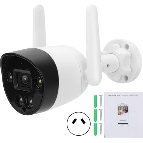 Caméra WiFi 1080P Détection Mouvement Vision Nocturne Infrarouge IP66 Étanche Sécurité Domicile 100-240V Prise AU (1/5)