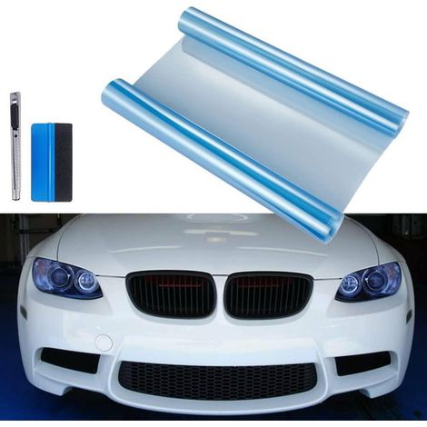 Film teinté pour phares de voiture 30x120cm bleu clair, étanche et résistant au soleil (1/5)