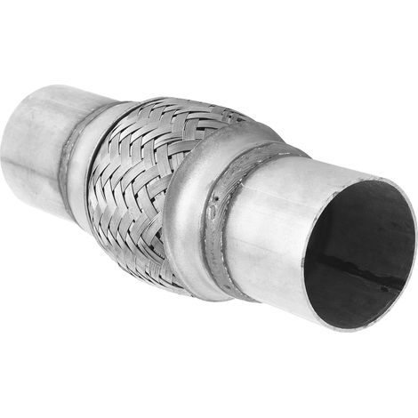 Tuyau d'échappement flexible 2,17x8 pouces, gaine tressée inox, raccord articulé universel pour voiture (1/5)