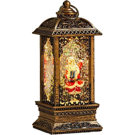 Boule Lumineuse De Ornement De Fête Saisonnier Boule À Neige De avec Père Et Lumière - pour Salon Chambre Manteau De Cheminée Salle À Manger (1/5)