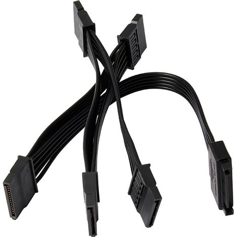 Câble adaptateur de disque dur SATA vers 5 SATA pour ordinateur Câble répartiteur 1 à 5 Câble adaptateur d'alimentation pour disque dur Câble adaptateur (1/5)